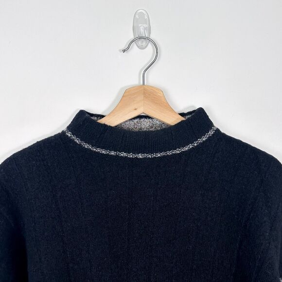 Vintage Highland Glen Made in Scotland Pure New Wool Sweater Sz Small Mock Neck - Picture 2 of 8